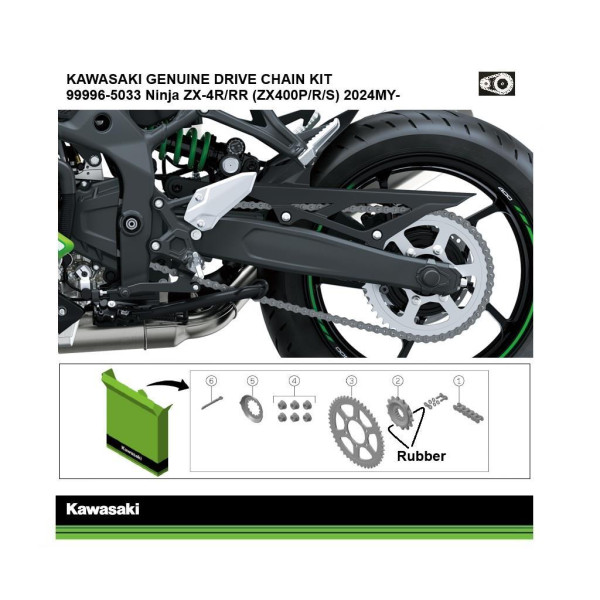 Kawasaki Genuine chain and sprocket kit